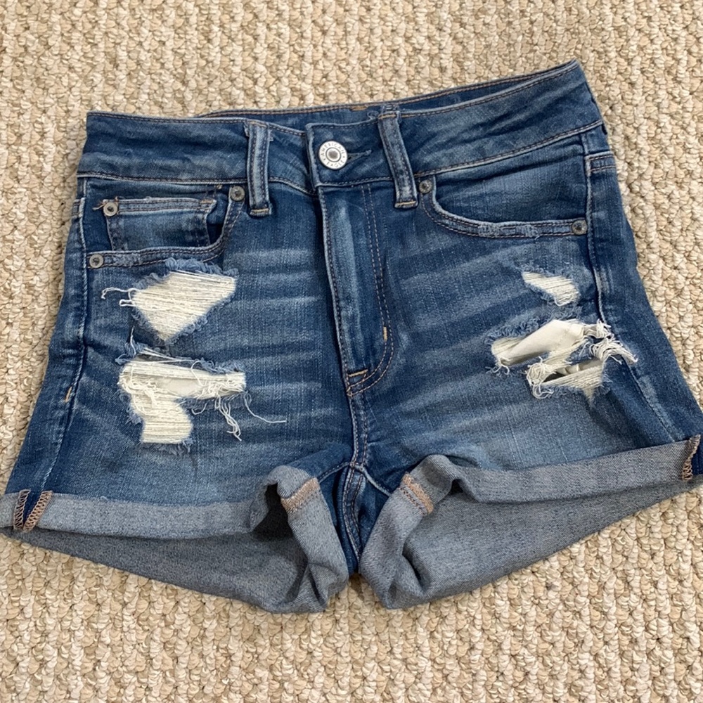 American eagle distressed shorts